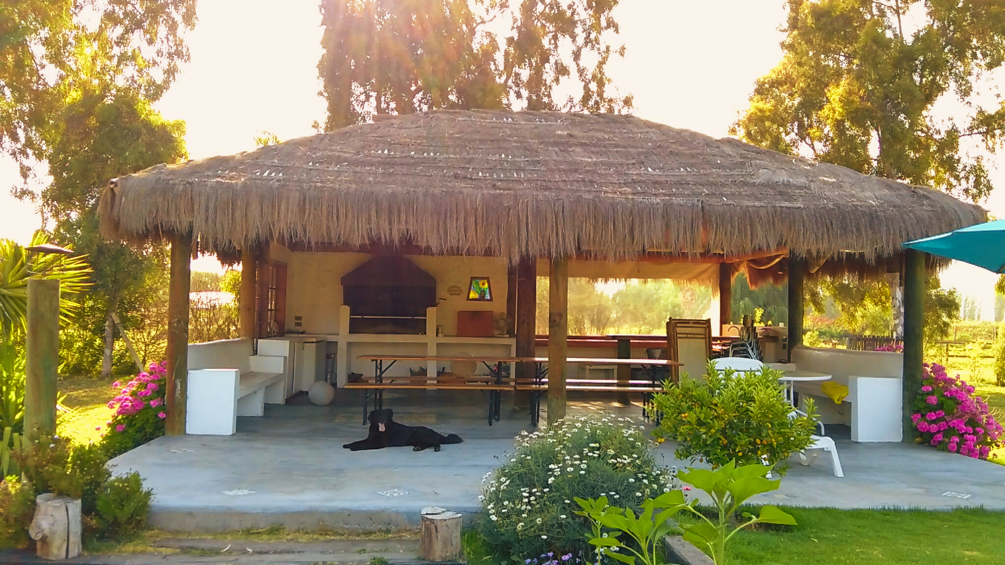 Interior de casa de madera